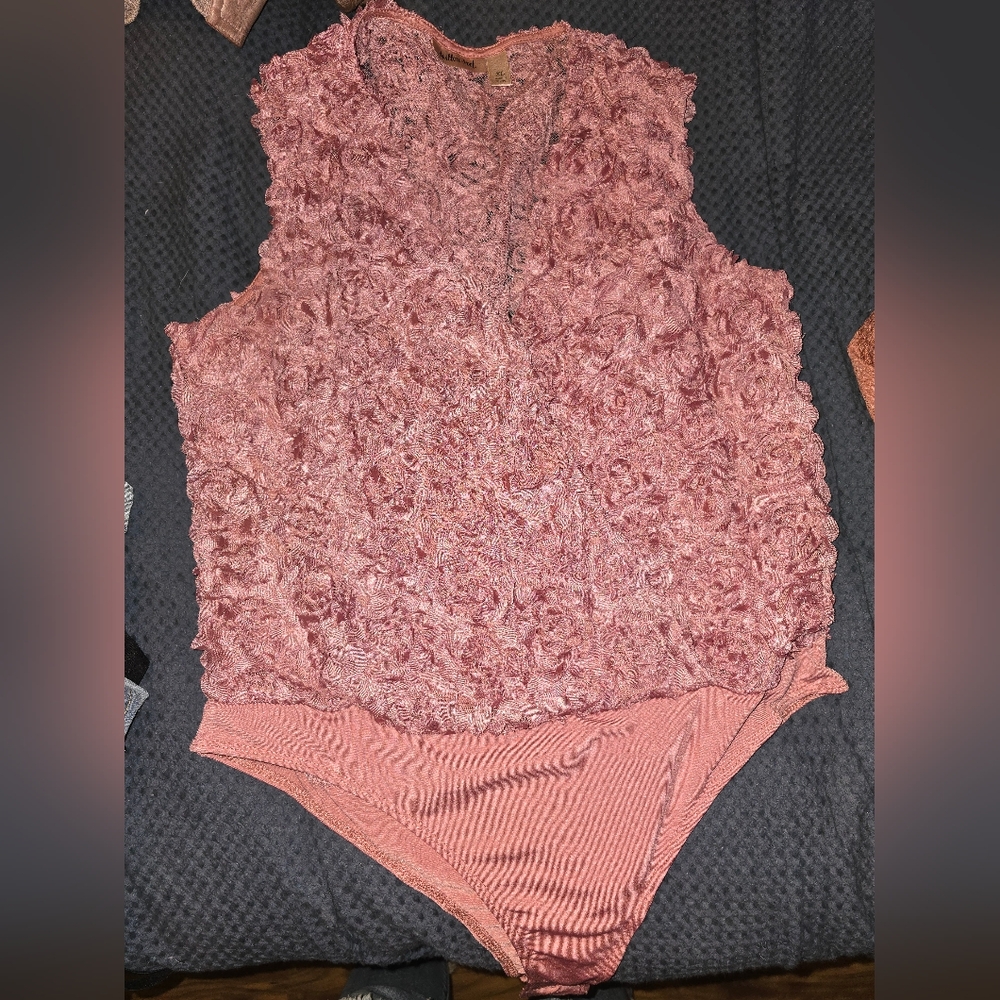 Willow + Root Rosette Surplice Tank Bodysuit